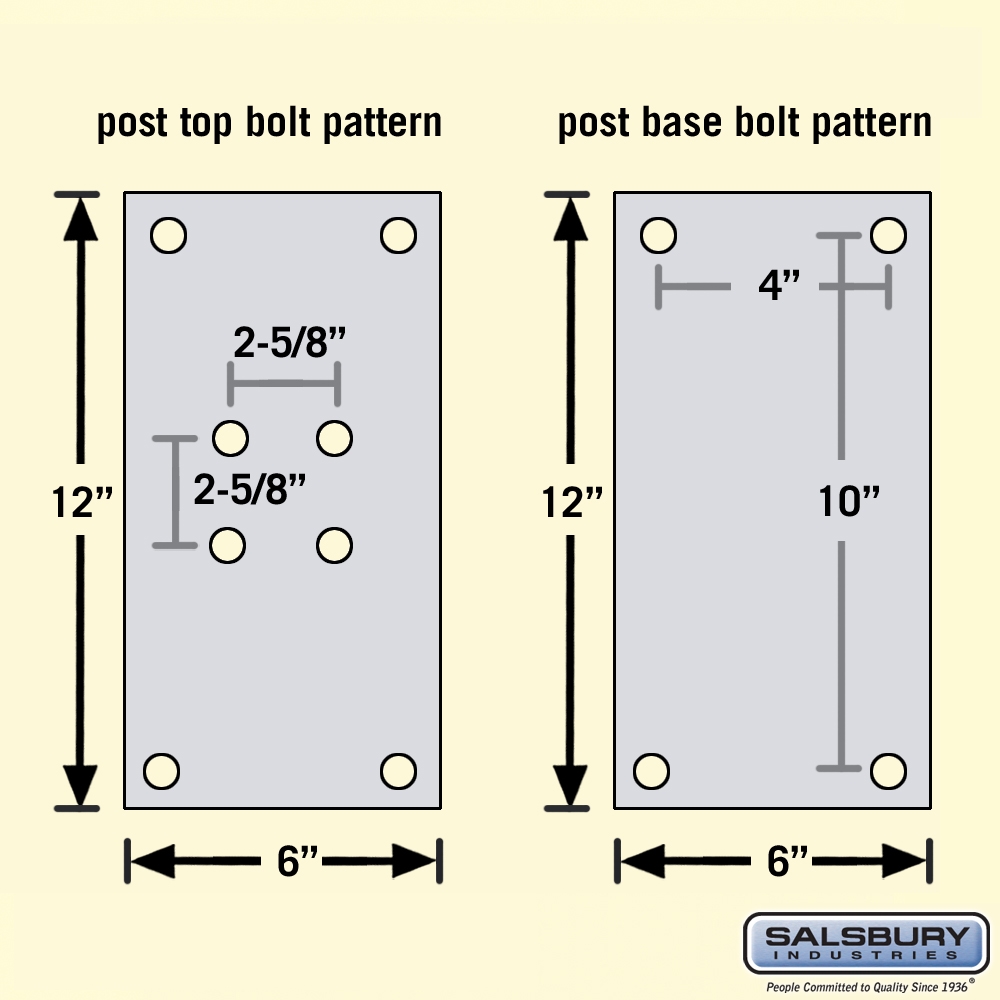 4365 Surface Mounted Pedestal Bolt Pattern